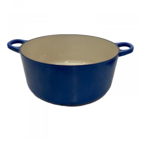 LE CREUSET (ルクルーゼ) 両手鍋 24cm ブルー ココット・ロンド