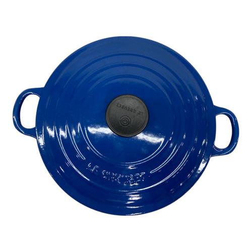 LE CREUSET (ルクルーゼ) 両手鍋 24cm ブルー ココット・ロンド