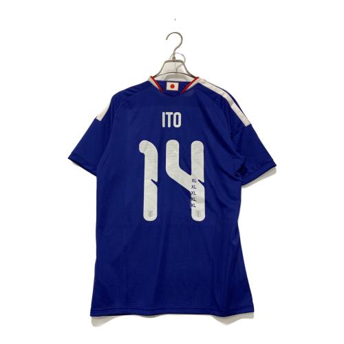 adidas (アディダス) サッカーユニフォーム KD3345 日本代表 2026 ホーム レプリカ ユニフォーム No.14 伊東 純也 メンズ SIZE XL ブルー