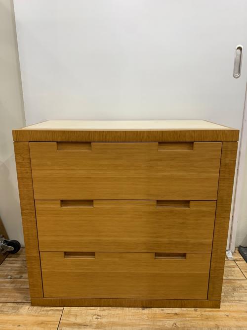 3段チェスト ナチュラル×グレー