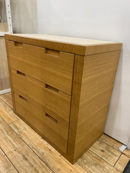 3段チェスト ナチュラル×グレー