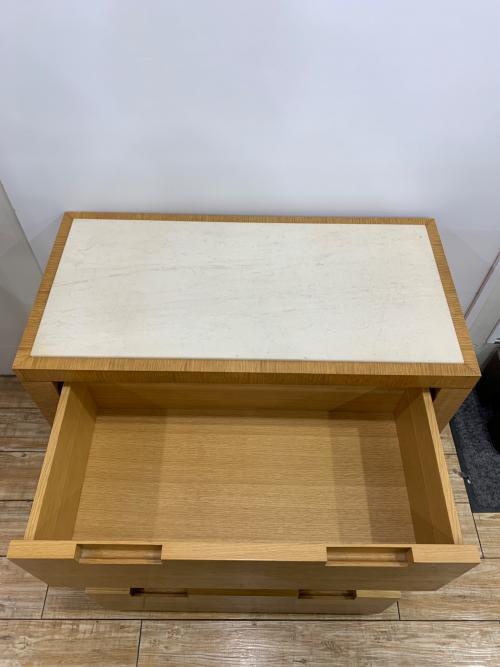 3段チェスト ナチュラル×グレー