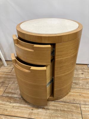 ラウンドナイトチェスト ナチュラル×グレー