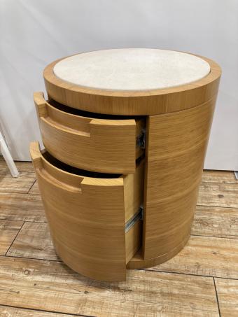 ラウンドナイトチェスト ナチュラル×グレー