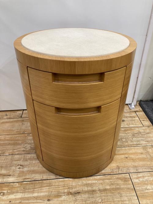 ラウンドナイトチェスト ナチュラル×グレー