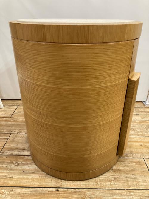 ラウンドナイトチェスト ナチュラル×グレー