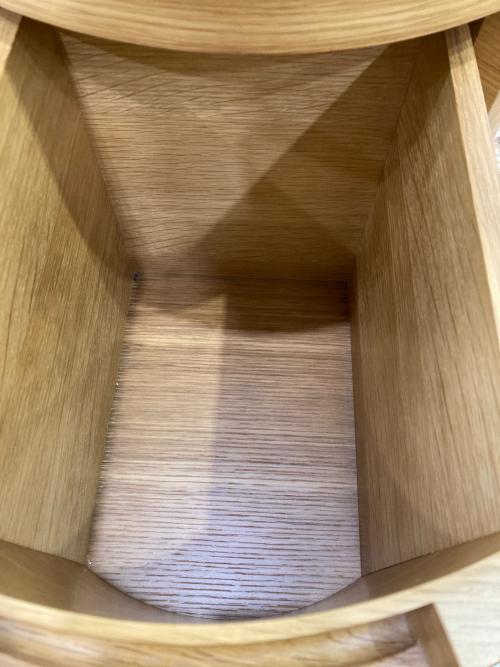 ラウンドナイトチェスト ナチュラル×グレー