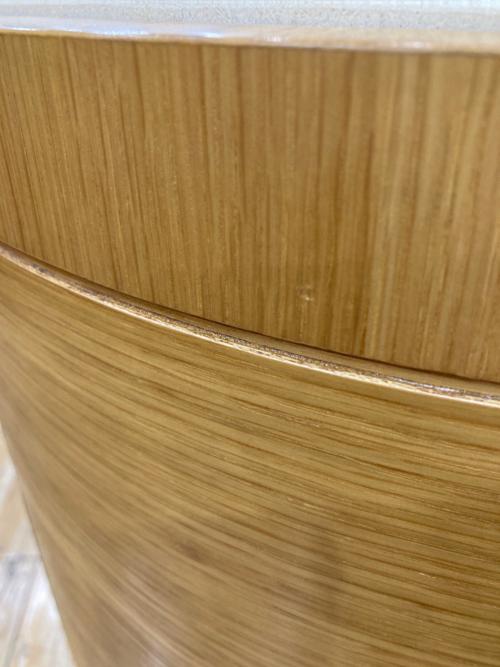 ラウンドナイトチェスト ナチュラル×グレー