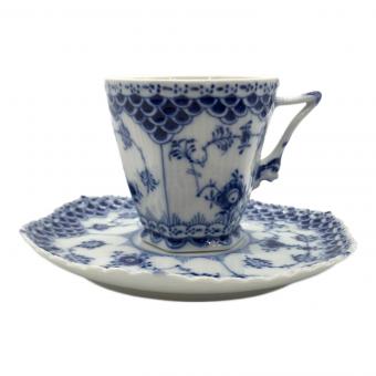 ROYAL COPENHAGEN (ロイヤル・コペンハーゲン) コーヒーカップ&ソーサー 顔付き ブルーフルーテッド・フルレース