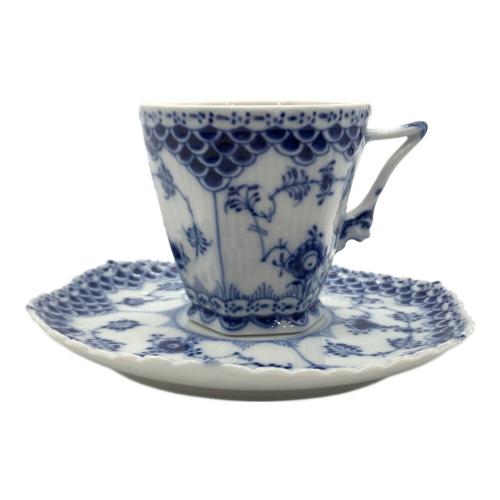 ROYAL COPENHAGEN (ロイヤル・コペンハーゲン) コーヒーカップ&ソーサー 顔付き ブルーフルーテッド・フルレース