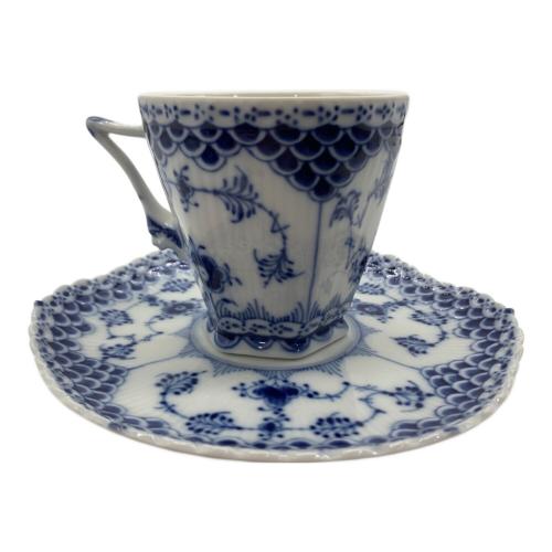 ROYAL COPENHAGEN (ロイヤル・コペンハーゲン) コーヒーカップ&ソーサー 顔付き ブルーフルーテッド・フルレース