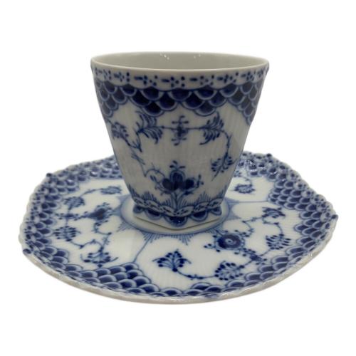 ROYAL COPENHAGEN (ロイヤル・コペンハーゲン) コーヒーカップ&ソーサー 顔付き ブルーフルーテッド・フルレース