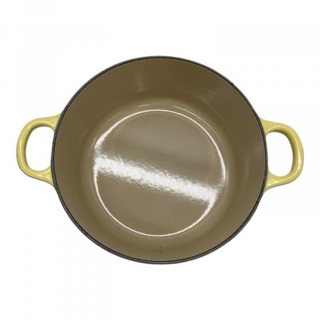 LE CREUSET (ルクルーゼ) 両手鍋 SIZE 22cm イエロー ココット・ロンド