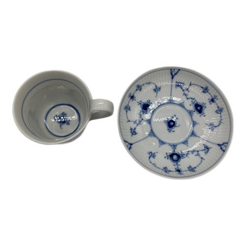 ROYAL COPENHAGEN (ロイヤル・コペンハーゲン) カップ&ソーサー ハイハンドル ブルーフルーテッド・プレイン
