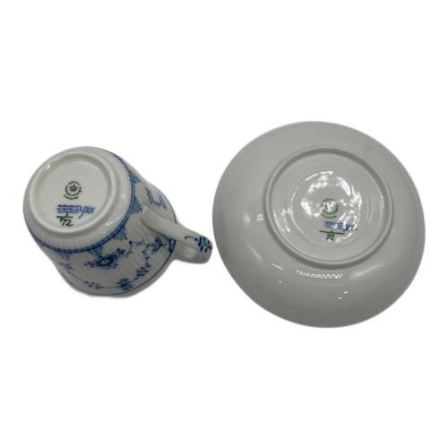 ROYAL COPENHAGEN (ロイヤル・コペンハーゲン) カップ&ソーサー ハイハンドル ブルーフルーテッド・プレイン