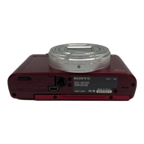 SONY (ソニー) コンパクトデジタルカメラ DSC-WX500 レッド キズ有