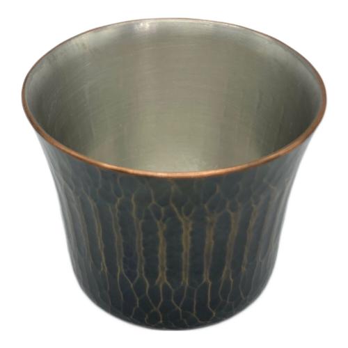 玉川堂 (ギョクセンドウ) ぐい呑み 鎚起銅器 縞打紫金色 60ml