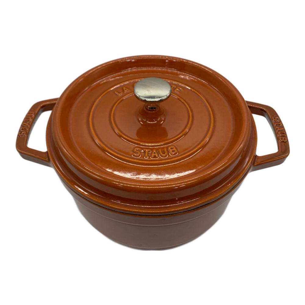 Staub (ストウブ) ピコ・ココット・ラウンド 22cm オレンジ