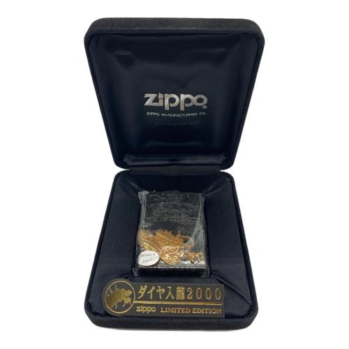 ZIPPO (ジッポ) オイルライター 1999年6月製 ダイヤ入龍2000 0354