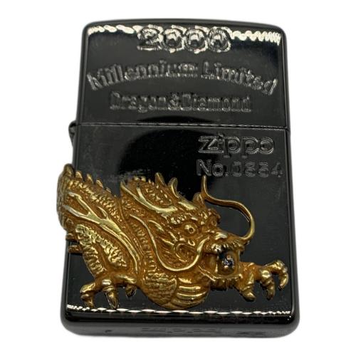 ZIPPO (ジッポ) オイルライター 1999年6月製 ダイヤ入龍2000 0354