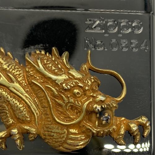 ZIPPO (ジッポ) オイルライター 1999年6月製 ダイヤ入龍2000 0354
