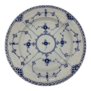 ROYAL COPENHAGEN (ロイヤル・コペンハーゲン) プレート 26cm カケ・凹み・キズアリ有 ブルーフルーテッド・ハーフレース