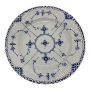ROYAL COPENHAGEN (ロイヤル・コペンハーゲン) プレート 26cm カケ・凹み・キズアリ有 ブルーフルーテッド・ハーフレース