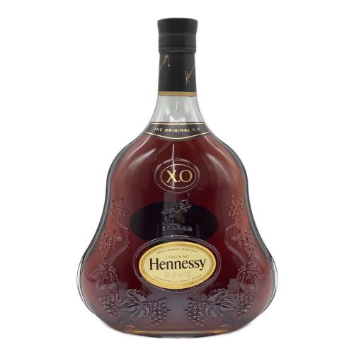 ヘネシー (Hennessy) コニャック 1000ml 箱付 XO 黒キャップ クリア