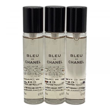 CHANEL (シャネル) 香水セット オードゥ トワレット リフィル ブルードゥシャネルトラベルスプレイ 20ml×3 残量80%-99%