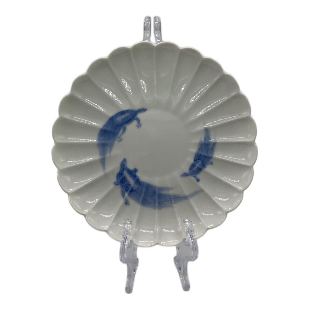 辻常陸の飾り皿 菊皿 十四代辻常陸 染付三ツ足 亀文｜トレファクONLINE