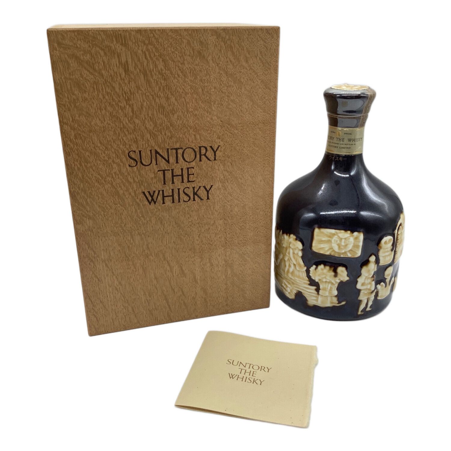 サントリー ジャパニーズウィスキー SUNTORY THE WHISKY 1,392g @ 750ml 木箱・冊子付 陶器ボトル 有田焼 青キャップ  未開封｜トレファクONLINE