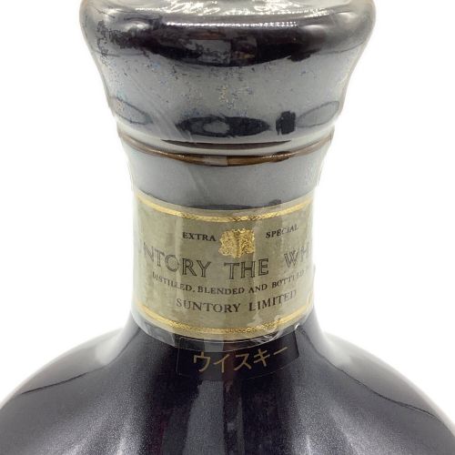 サントリー ジャパニーズウィスキー SUNTORY THE WHISKY 1,392g @ 750ml 木箱・冊子付 陶器ボトル 有田焼 青キャップ 未開封