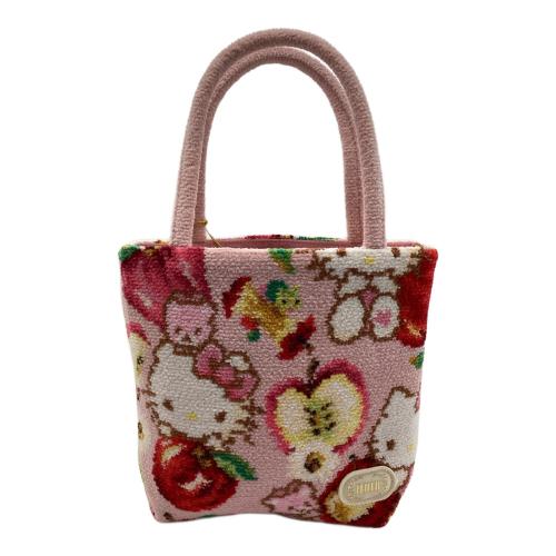 FEILER (フェイラー) ハンドバッグ レディース ピンク HELLO KITTY アップル柄