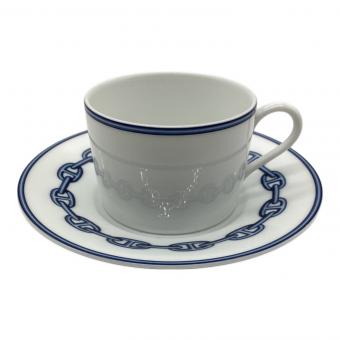 HERMES (エルメス) カップ&ソーサー 茶渋有 シェーヌダンクル