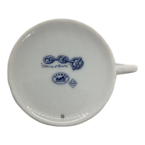 HERMES (エルメス) カップ&ソーサー 茶渋有 シェーヌダンクル