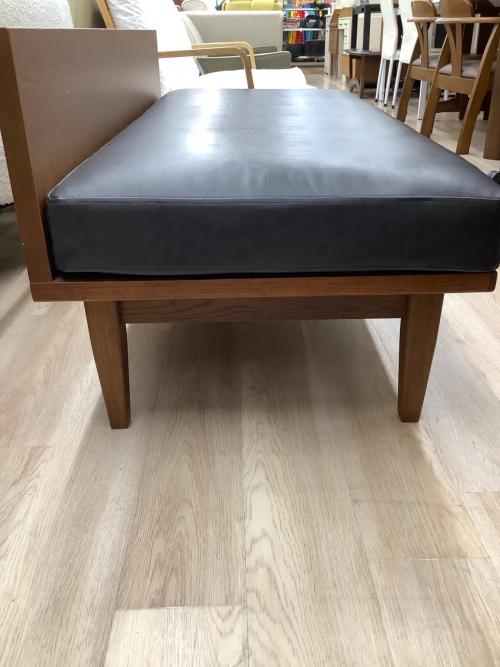 UNICO (ウニコ) 2人掛けソファー ブラック×ブラウン 合皮 WICK