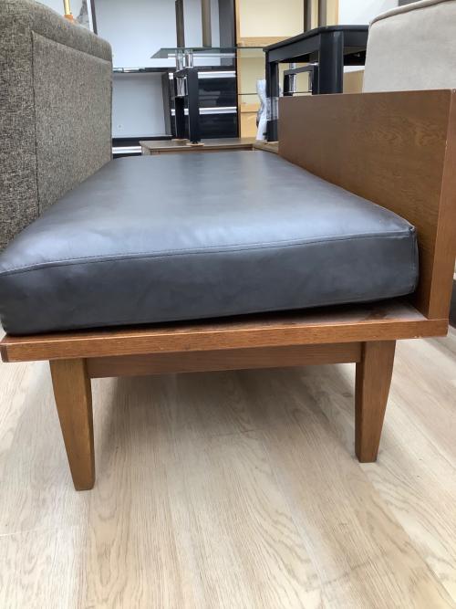 UNICO (ウニコ) 2人掛けソファー ブラック×ブラウン 合皮 WICK