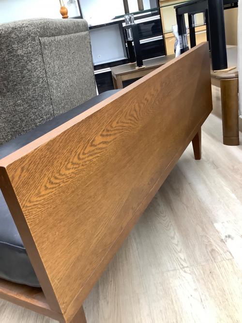 UNICO (ウニコ) 2人掛けソファー ブラック×ブラウン 合皮 WICK