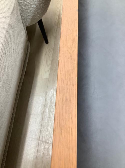 UNICO (ウニコ) 2人掛けソファー ブラック×ブラウン 合皮 WICK