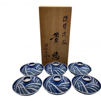 源右衛門窯 (ゲンエモンガマ) 蓋物揃え 共箱付 ヨゴレ有