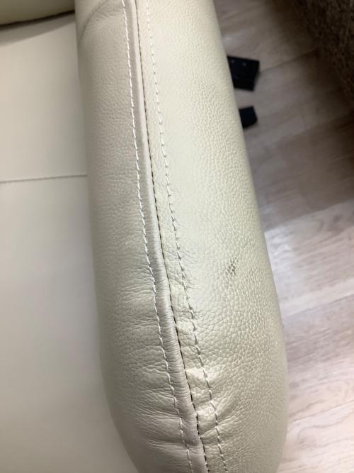 ニトリ 1人掛けリクライニングソファー グレー 電動 半革 LE01