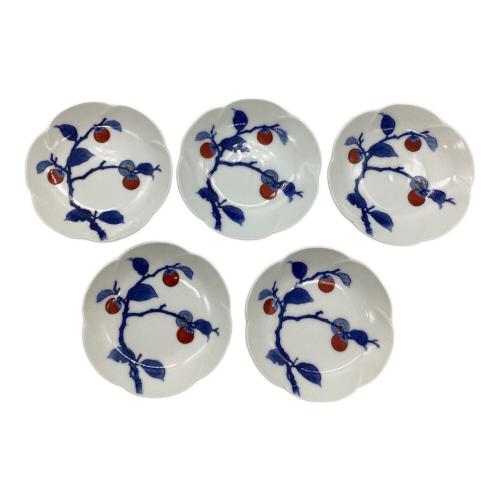 酒井田柿右衛門 (サカイダカキエモン) 柿文飾皿 共箱付 5Pセット