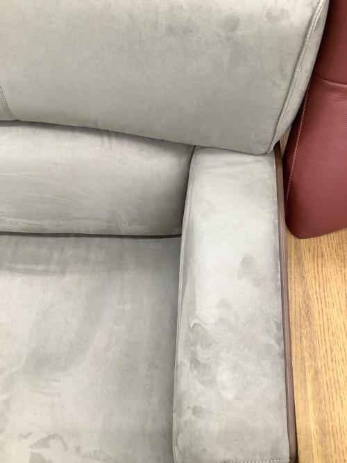 FUJI FURNITURE (フジファニチア) 2人掛けソファー アイボリー オットマン付 ファブリック