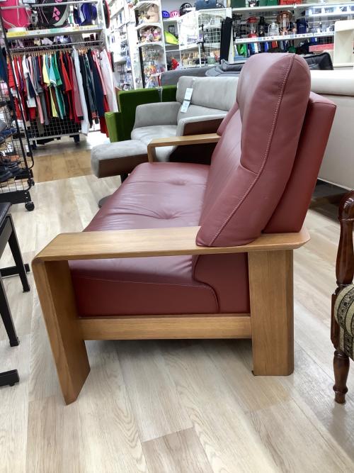 karimoku (カリモク) 3人掛けソファー レッド×ブラウン W15003 ダンテ