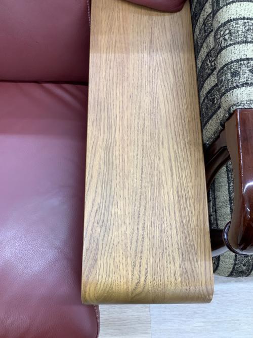 karimoku (カリモク) 3人掛けソファー レッド×ブラウン W15003