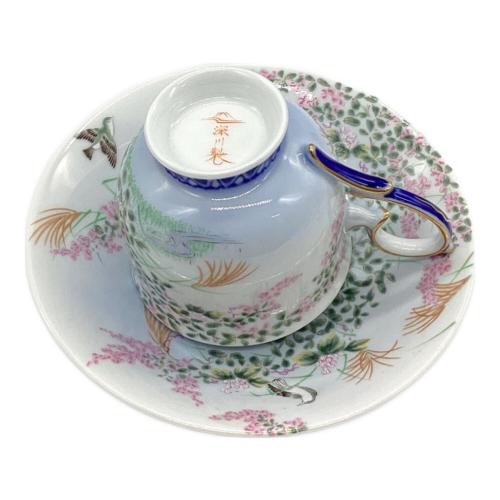 深川製磁 (フカガワセイジ) カップ&ソーサー 萩花見