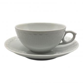 ROYAL COPENHAGEN (ロイヤル・コペンハーゲン) カップ&ソーサー ホワイトフルーテッド・ハーフレース