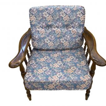 karimoku (カリモク) 1人掛けソファー 381 ブラウン×マルチカラー コロニアル