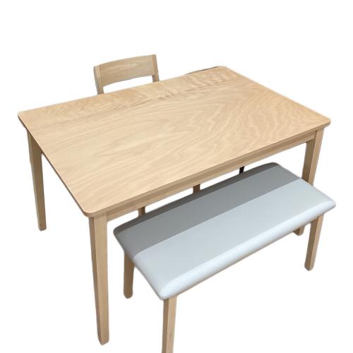 ニトリ ベンチダイニング3点セット 4LEG SI01 S 120 146 ナチュラル×ホワイト