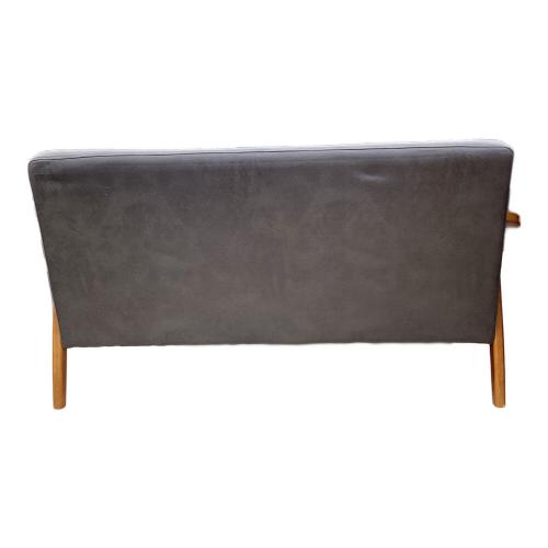 2人掛けソファー グレー×ブラウン